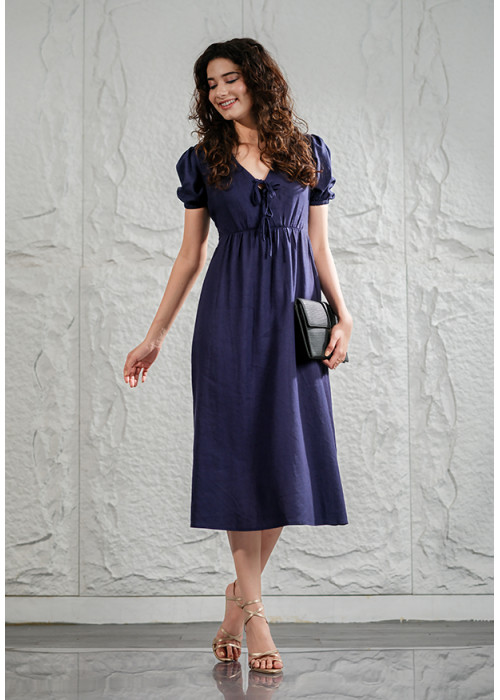 CALLY SHORT SLEEVE MIDI DRESS